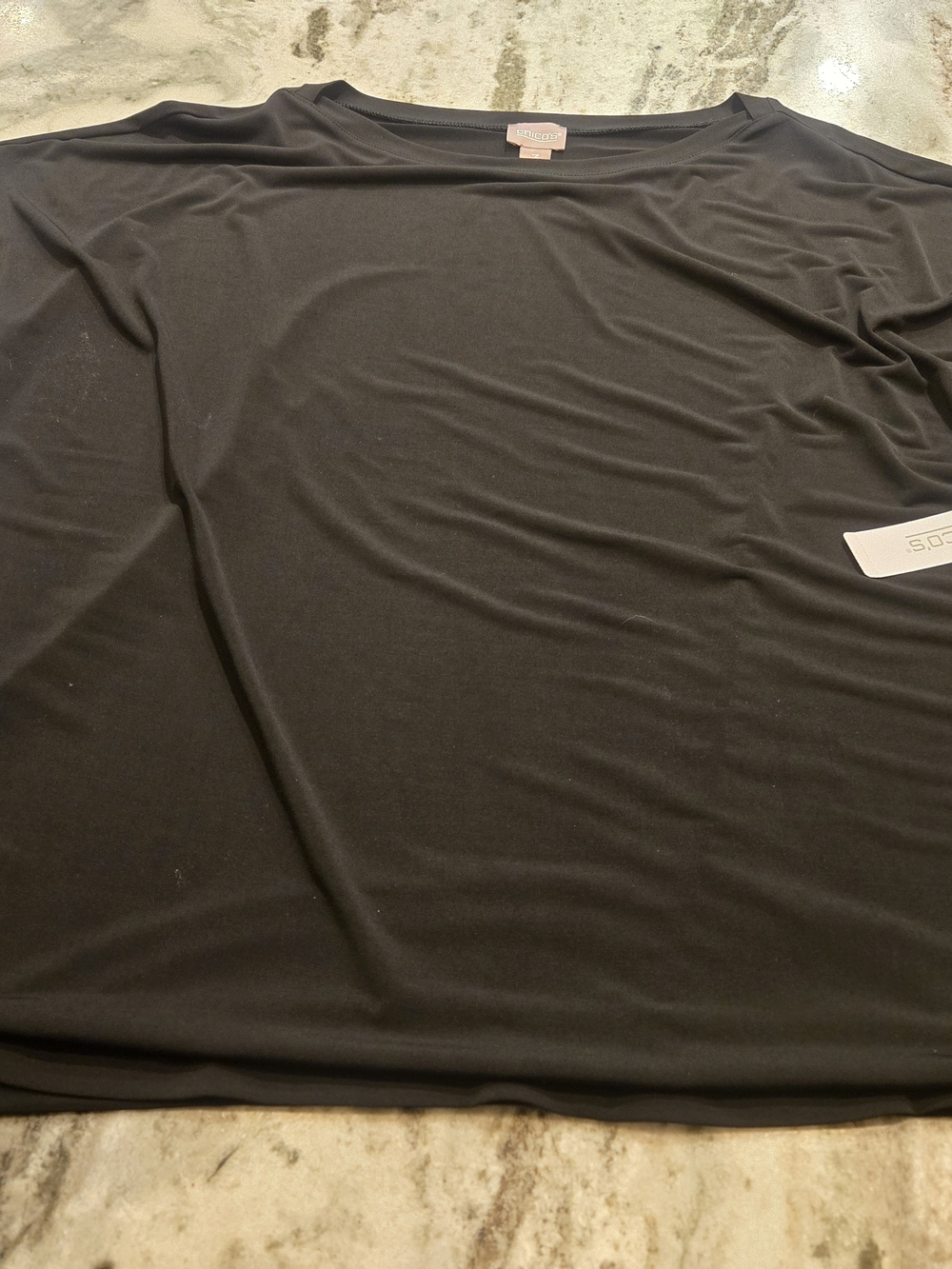 Chico's Black Boatneck Top